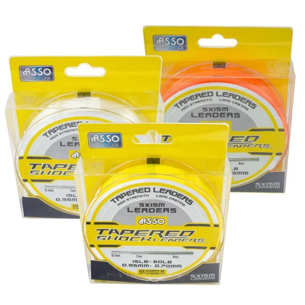 ASSO TAPERED SHOCK LEADER 10x15m
