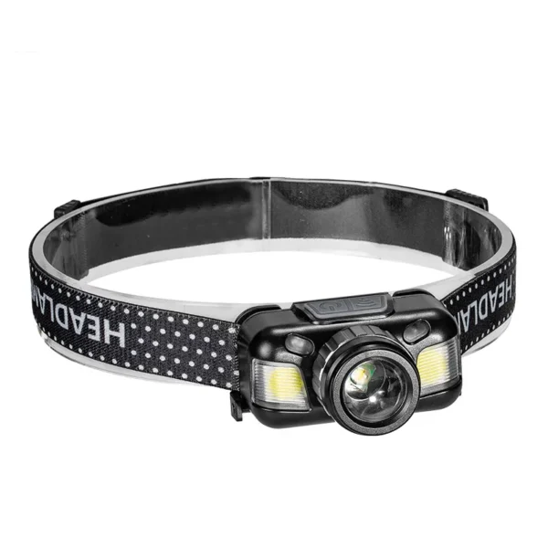 Lampe frontale réglable double COB LED USB Rechargeable capteur de mouvement phare pour Camping en plein air