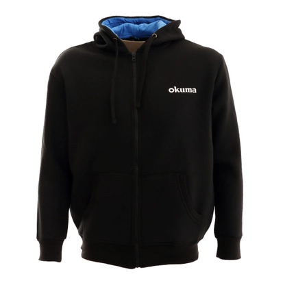 Okuma Motif Full-Zip Hoodie Black