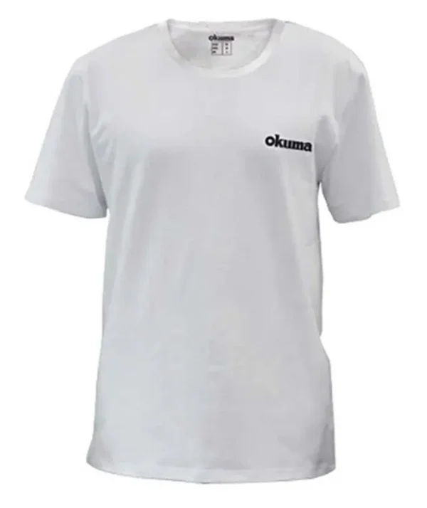 Okuma White Motif Cotton Short Sleeve Shirt